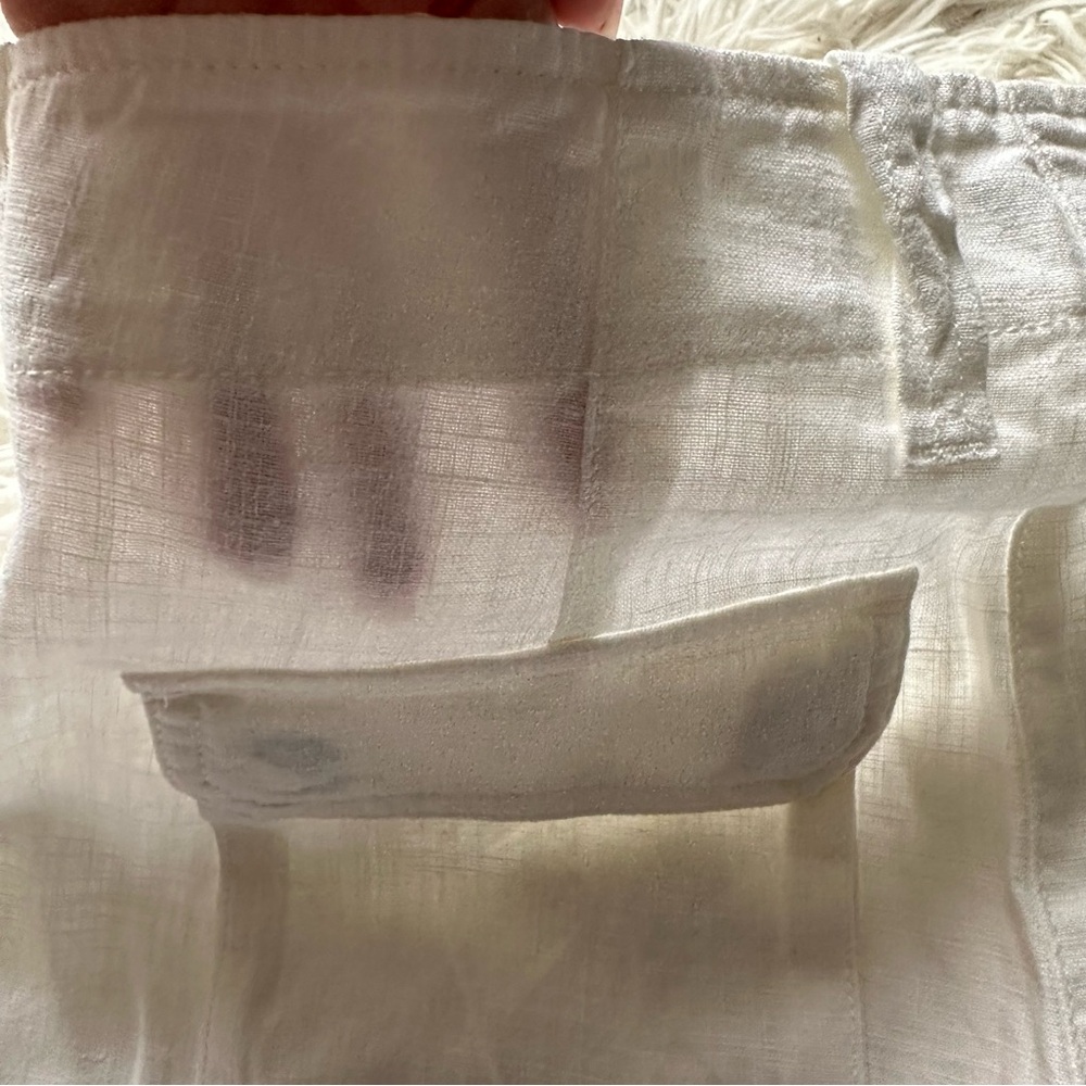 Jcrew Seaside Cargo Pant In Linen Tencel Lyocell Blend Size 00 and 2 Available - Picture 9 of 12